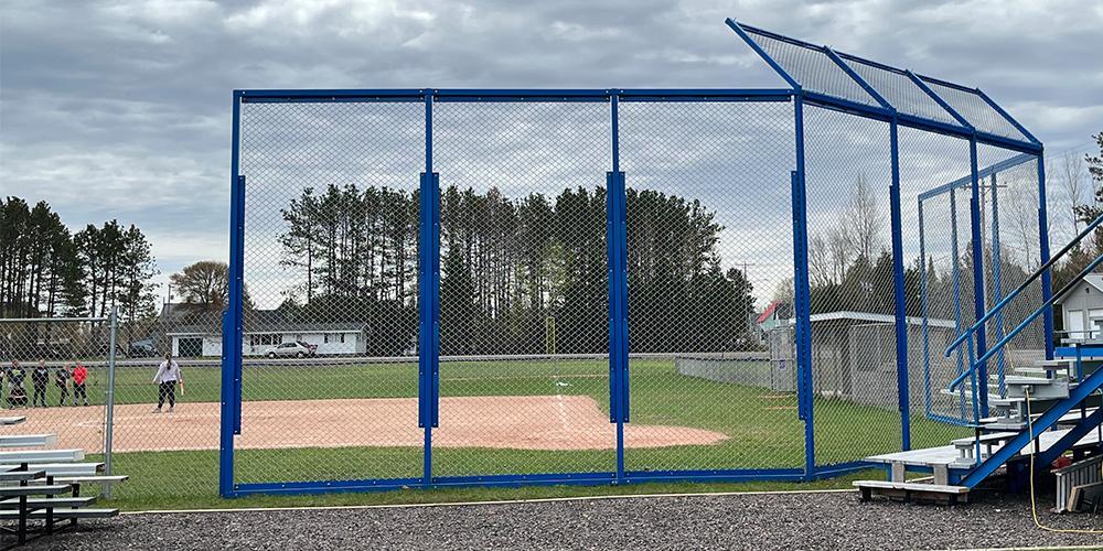 REL manufactured backstop at M203 Calumet Softball field