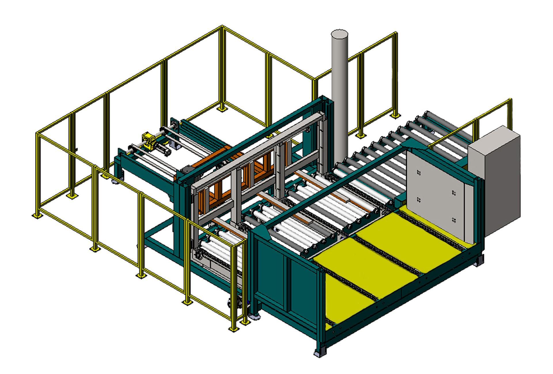 REL Engineered Solutions Advanced Material Handling Pallet Feeder Schematic